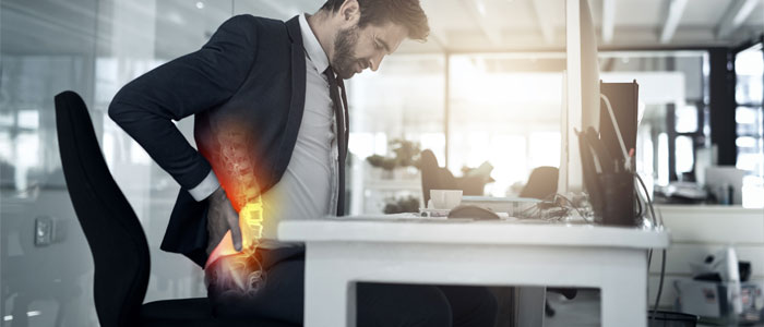 Man with low back pain